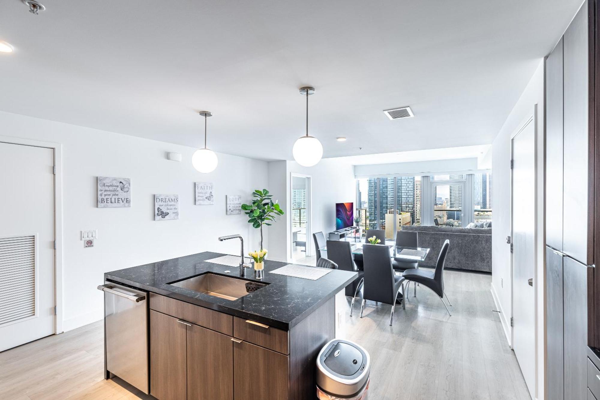 Top Floor High Rise 3 Bed Dtla Skyscraper Penthouse Лос-Анджелес Экстерьер фото
